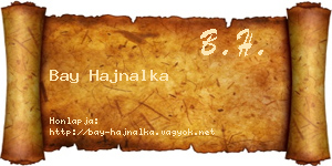 Bay Hajnalka névjegykártya